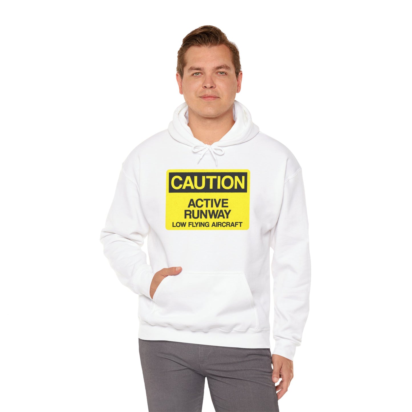 Caution: Active Runway - Low Flying Aircraft Hoodie
