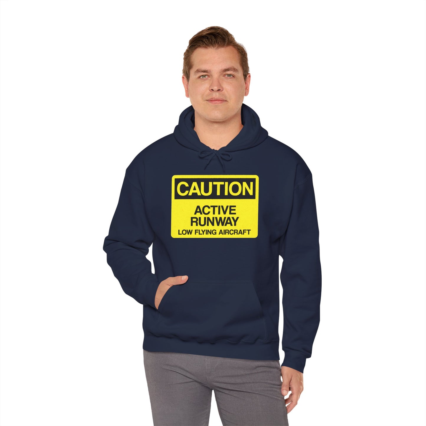 Caution: Active Runway - Low Flying Aircraft Hoodie