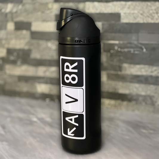 AV8R Single Color Water bottle Decal