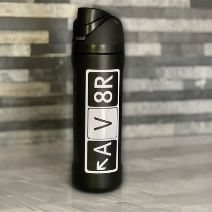 AV8R Single Color Water bottle Decal